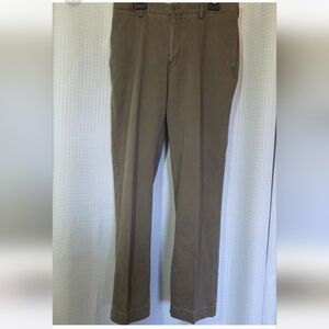 Madison Pant Mens 33x32 Brown Flat Front‎ Chino